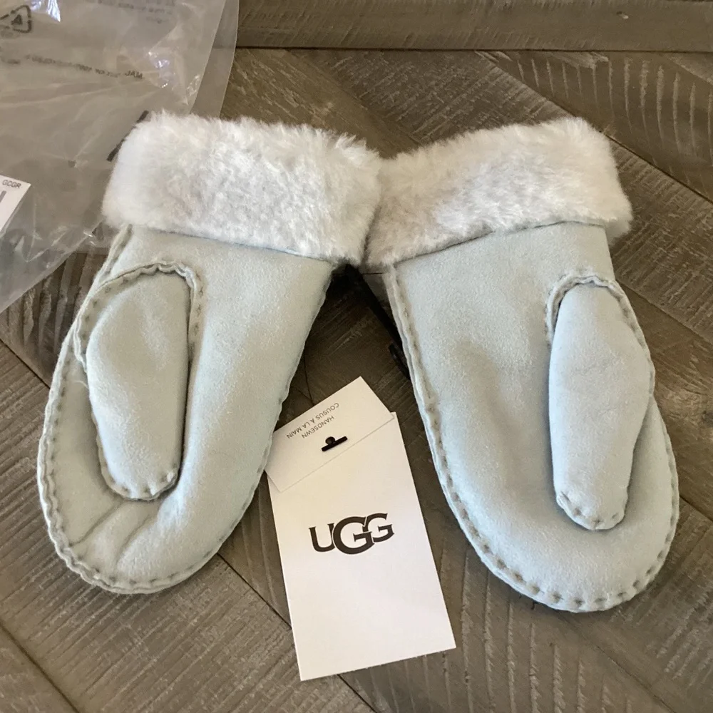 UGG® UGG Genuine Shearling Lined Mittens (Girls) 2-4 YR